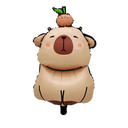 Capybara balloon with a white background