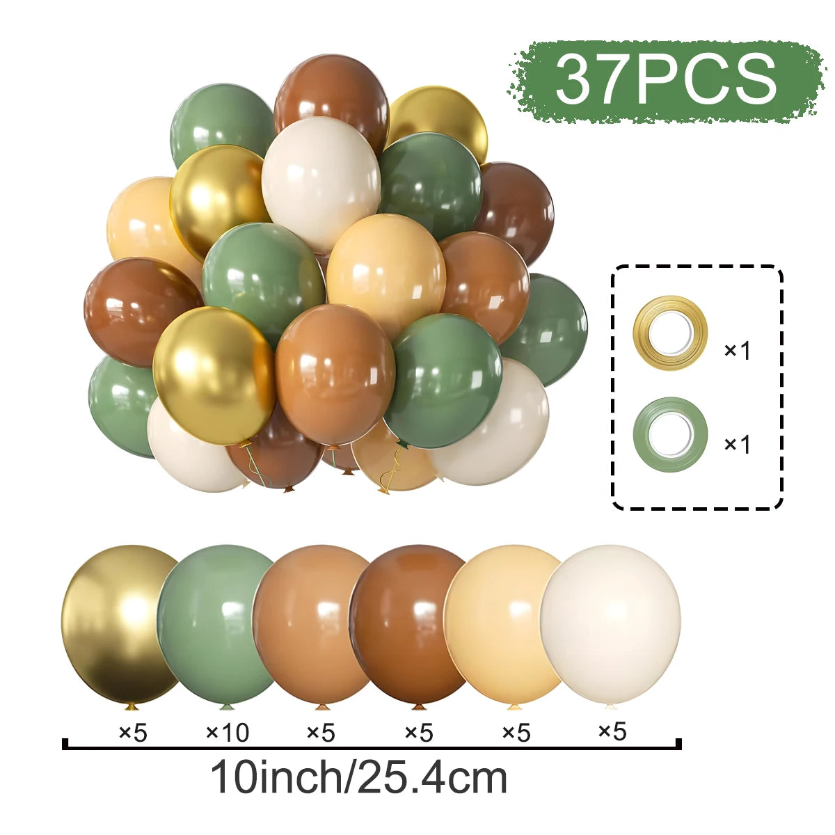 Set of 37 colorful balloons with decorative rings on a white background